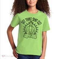 Yoga Buddha Let That Shit Go Kids T-Shirt thumb 2