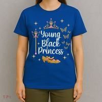 Young Black Princess Afro Natural Hair Black Girl Juneteenth Gift T-Shirt thumb 4