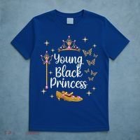 Young Black Princess Afro Natural Hair Black Girl Juneteenth Gift T-Shirt thumb 5