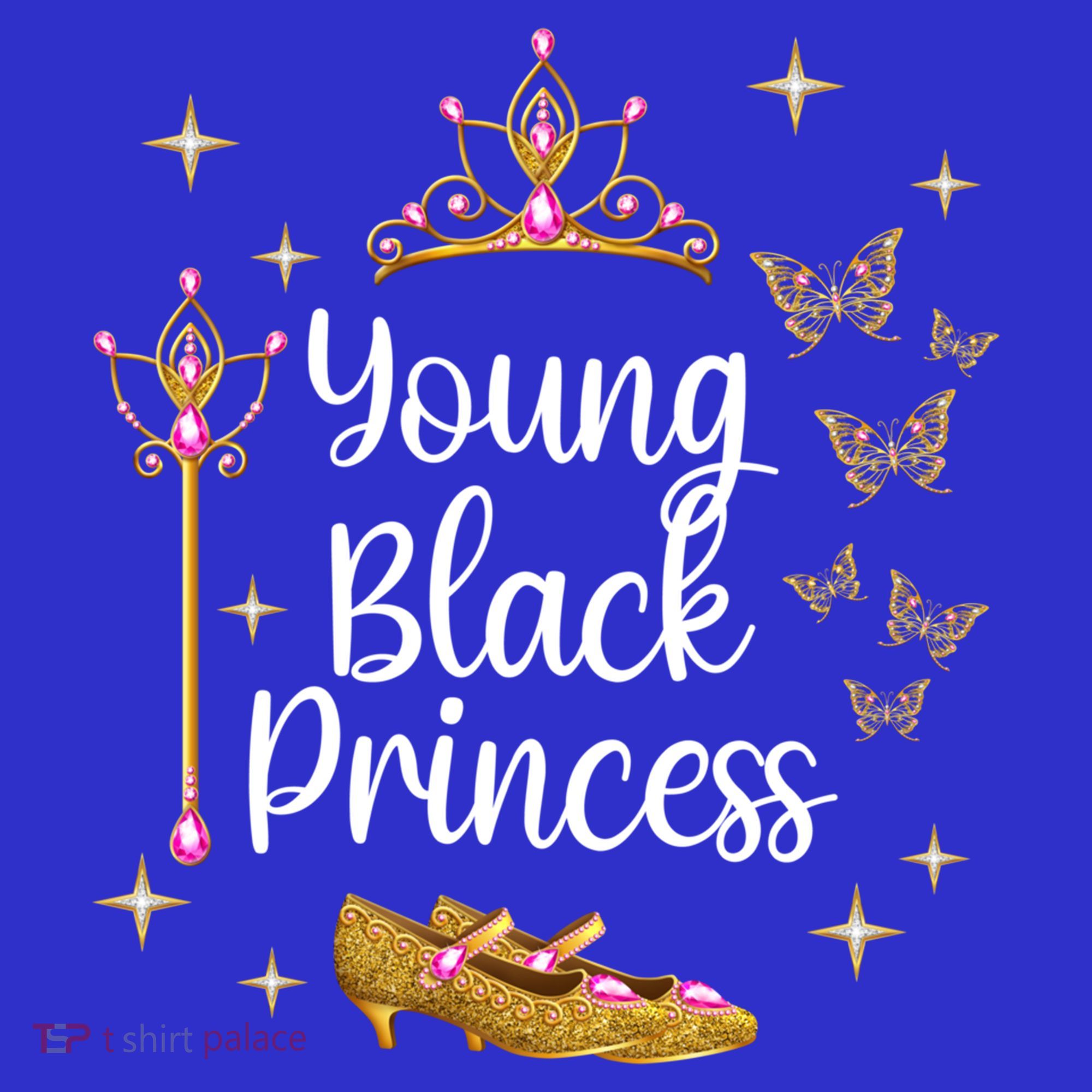 Young Black Princess Afro Natural Hair Black Girl Juneteenth Gift Polo