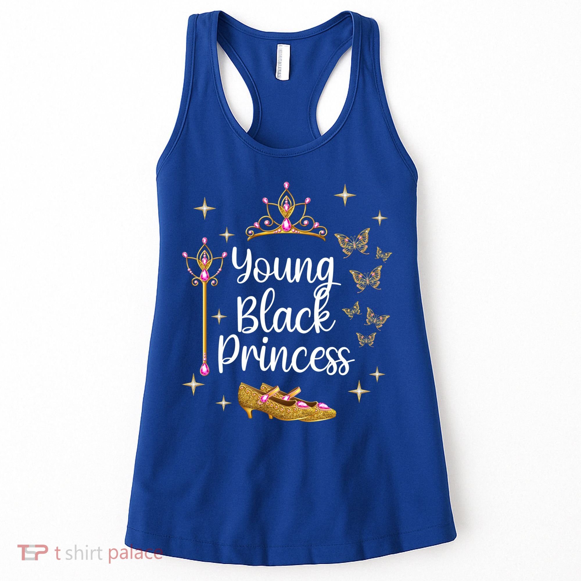 Young Black Princess Afro Natural Hair Black Girl Juneteenth Gift Women's Tank Top