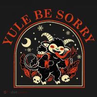 Yule Be Sorry Cute Krampus Dark Christmas Merry Krampus Doggie Tank thumb 4