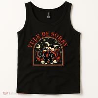 Yule Be Sorry Cute Krampus Dark Christmas Merry Krampus Tank Top thumb 2