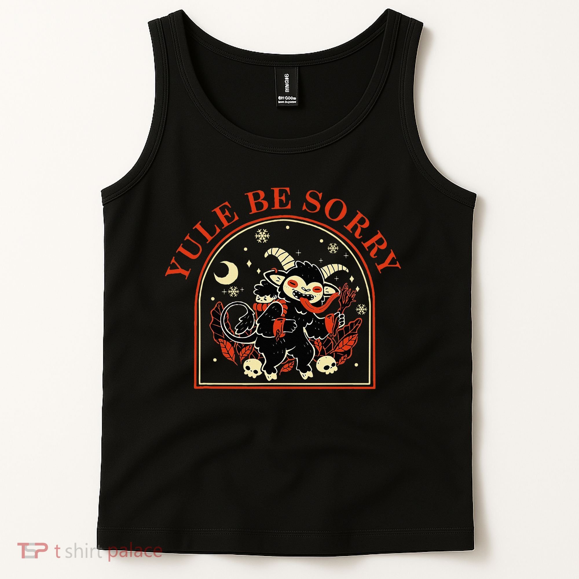 Yule Be Sorry Cute Krampus Dark Christmas Merry Krampus Tank Top