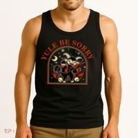 Yule Be Sorry Cute Krampus Dark Christmas Merry Krampus Tank Top thumb 3