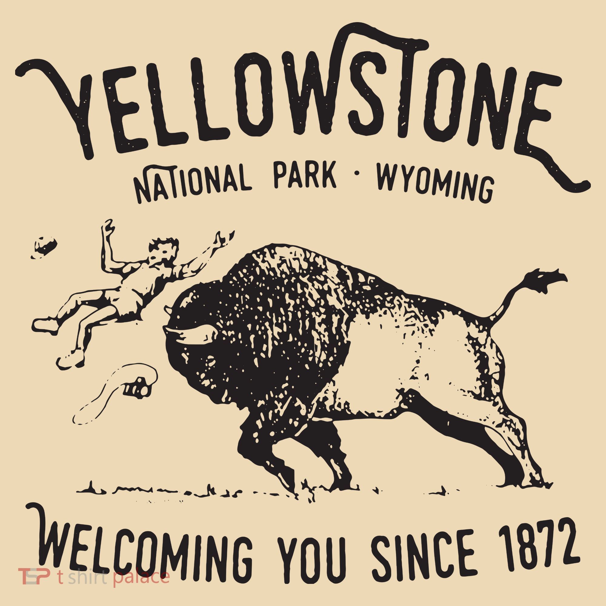 Yellowstone Bison Toss National Park Wyoming Tote Bag