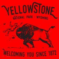 Yellowstone Bison Toss National Park Wyoming Santa Hat thumb 1