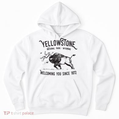 Yellowstone Bison Toss National Park Wyoming Hoodie