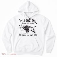 Yellowstone Bison Toss National Park Wyoming Hoodie thumb 0