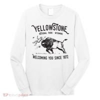 Yellowstone Bison Toss National Park Wyoming Long Sleeve Shirt thumb 0