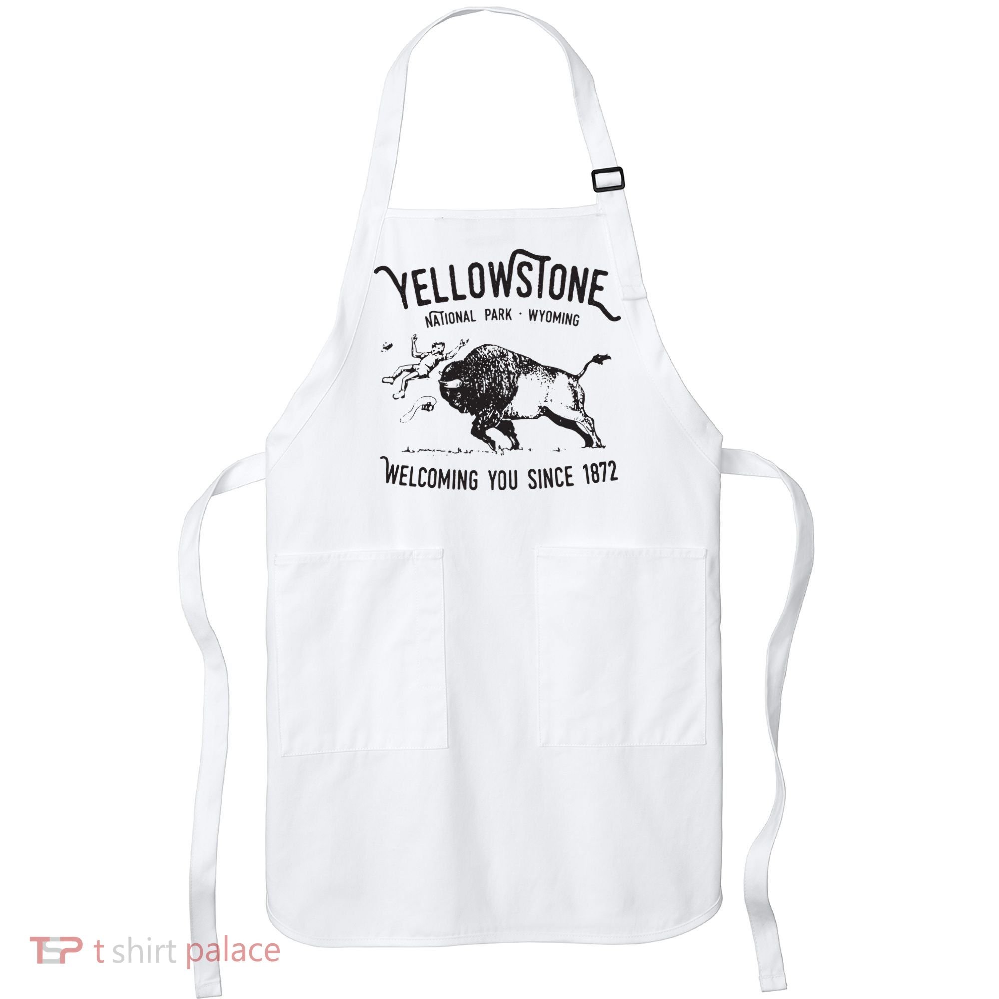 Yellowstone Bison Toss National Park Wyoming Apron