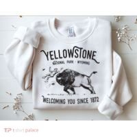 Yellowstone Bison Toss National Park Wyoming Sweatshirt thumb 2