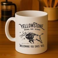 Yellowstone Bison Toss National Park Wyoming Coffee Mug thumb 4