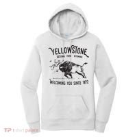 Yellowstone Bison Toss National Park Wyoming Women's Hoodie thumb 0
