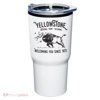 Yellowstone Bison Toss National Park Wyoming Tumbler thumb 0
