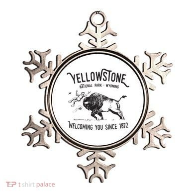 Yellowstone Bison Toss National Park Wyoming Ornament