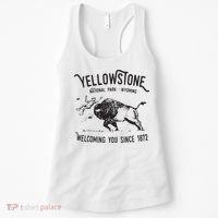 Yellowstone Bison Toss National Park Wyoming Women's Tank Top thumb 0