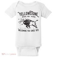 Yellowstone Bison Toss National Park Wyoming Baby Bodysuit thumb 0