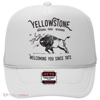 Yellowstone Bison Toss National Park Wyoming Hat