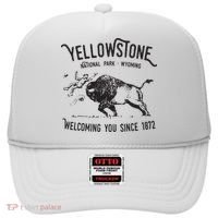 Yellowstone Bison Toss National Park Wyoming Hat thumb 0