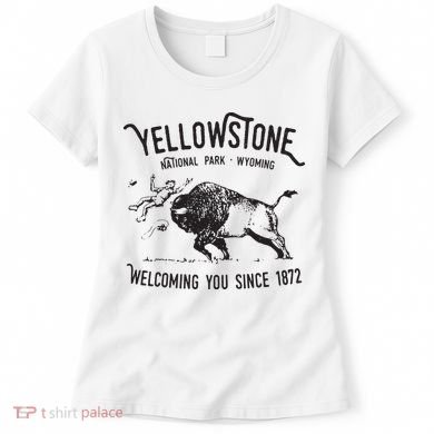 Yellowstone Bison Toss National Park Wyoming Women's T-Shirt