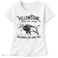 Yellowstone Bison Toss National Park Wyoming Women's T-Shirt thumb 0