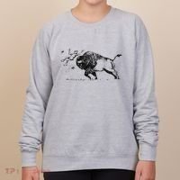 Yellowstone Bison Toss Warning Flyer Women's Sweatshirt thumb 0