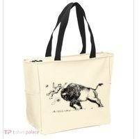Yellowstone Bison Toss Warning Flyer Tote Bag thumb 2