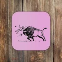 Yellowstone Bison Toss Warning Flyer Coaster thumb 0