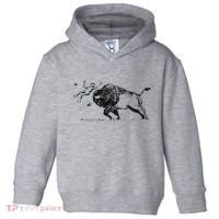 Yellowstone Bison Toss Warning Flyer Toddler Hoodie thumb 0