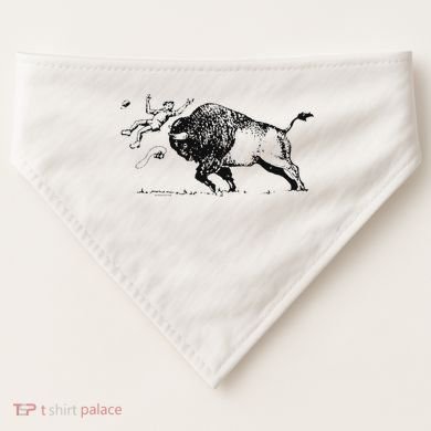 Yellowstone Bison Toss Warning Flyer USA-Made Doggie Bandana