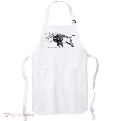 Yellowstone Bison Toss Warning Flyer Apron