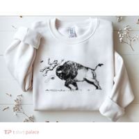 Yellowstone Bison Toss Warning Flyer Sweatshirt thumb 2