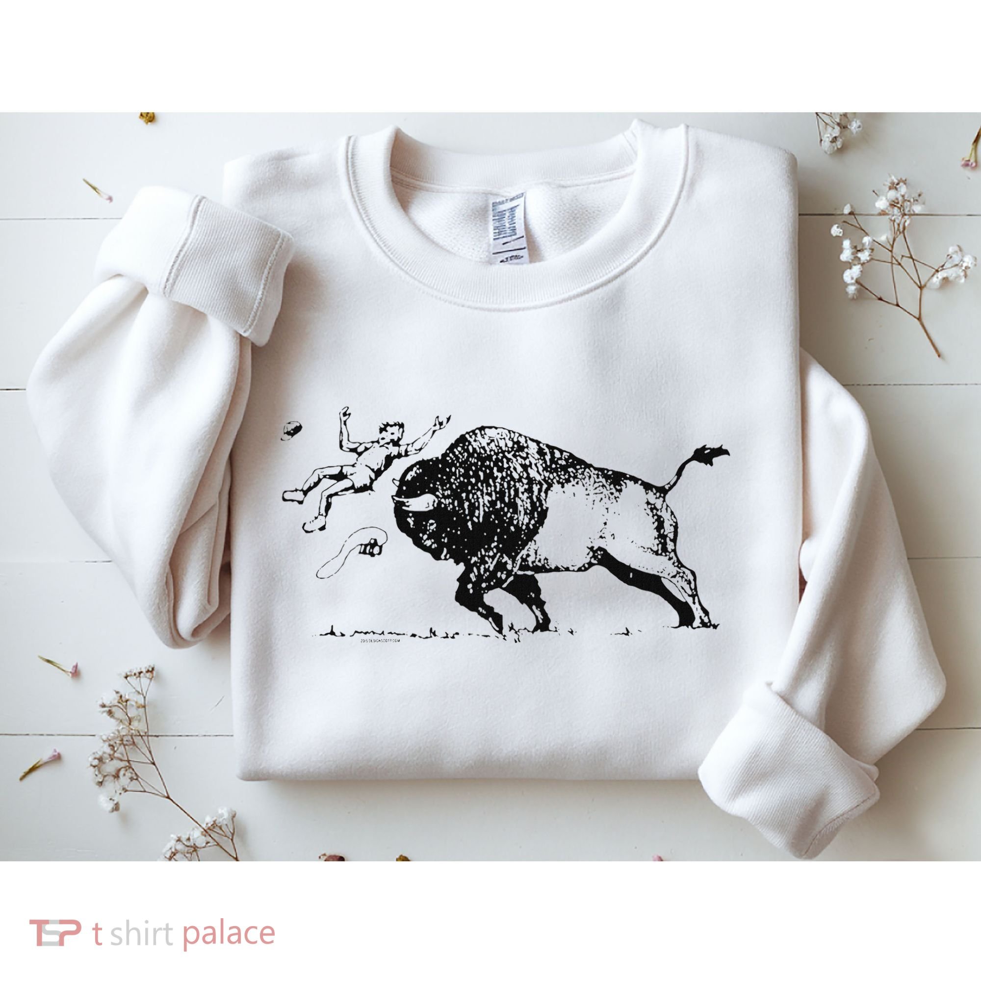 Yellowstone Bison Toss Warning Flyer Sweatshirt