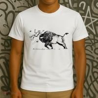 Yellowstone Bison Toss Warning Flyer T-Shirt thumb 3