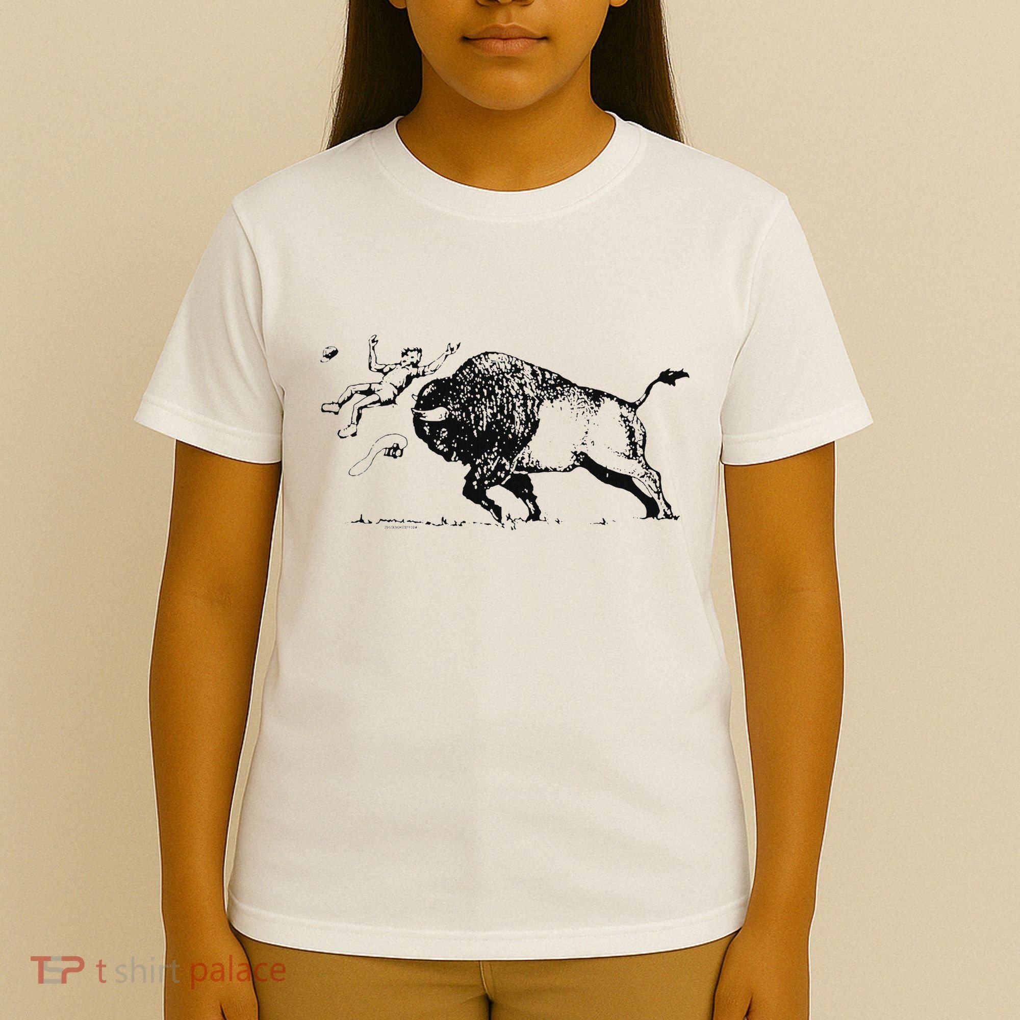 Yellowstone Bison Toss Warning Flyer T-Shirt