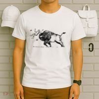 Yellowstone Bison Toss Warning Flyer T-Shirt thumb 6