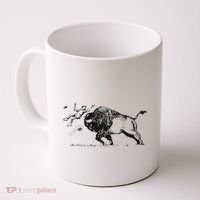 Yellowstone Bison Toss Warning Flyer Coffee Mug thumb 0