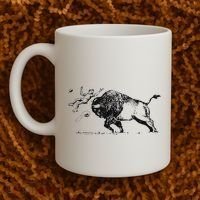 Yellowstone Bison Toss Warning Flyer Coffee Mug thumb 2