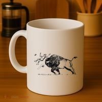 Yellowstone Bison Toss Warning Flyer Coffee Mug thumb 4