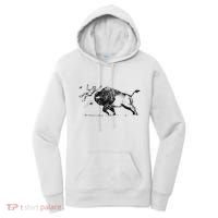 Yellowstone Bison Toss Warning Flyer Women's Hoodie thumb 0