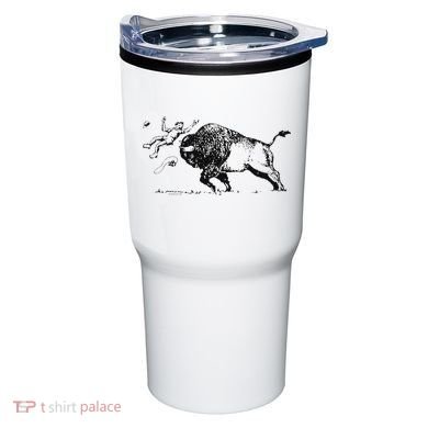 Yellowstone Bison Toss Warning Flyer Tumbler
