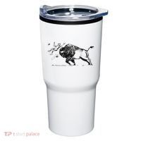 Yellowstone Bison Toss Warning Flyer Tumbler thumb 0