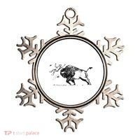 Yellowstone Bison Toss Warning Flyer Ornament thumb 0