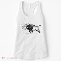 Yellowstone Bison Toss Warning Flyer Women's Tank Top thumb 0