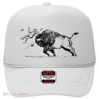 Yellowstone Bison Toss Warning Flyer Hat thumb 0