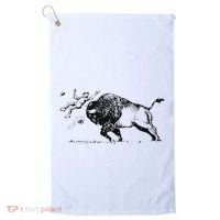 Yellowstone Bison Toss Warning Flyer Golf Towel thumb 0