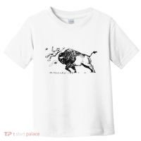 Yellowstone Bison Toss Warning Flyer Toddler T-Shirt thumb 0