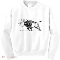 Yellowstone Bison Toss Warning Flyer Kids Sweatshirt thumb 0