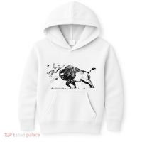 Yellowstone Bison Toss Warning Flyer Kids Hoodie thumb 0